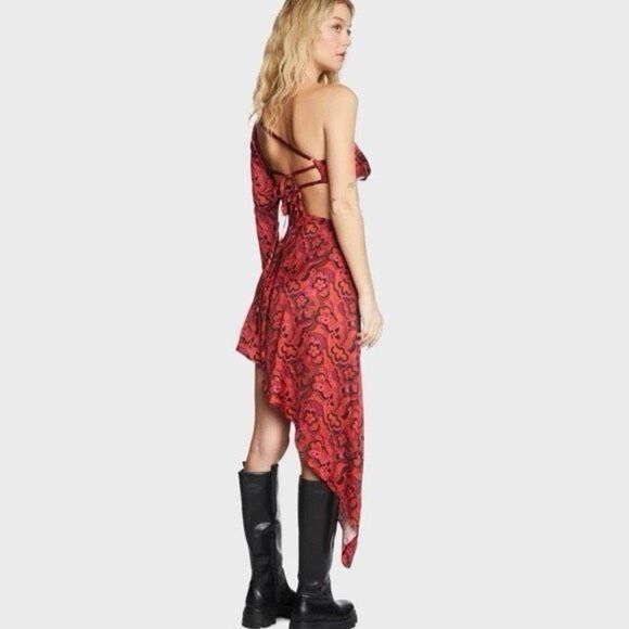 NWT For Love & Lemons Davina High Low Maxi Dress Size Small $250 MSRP - Picture 5 of 14